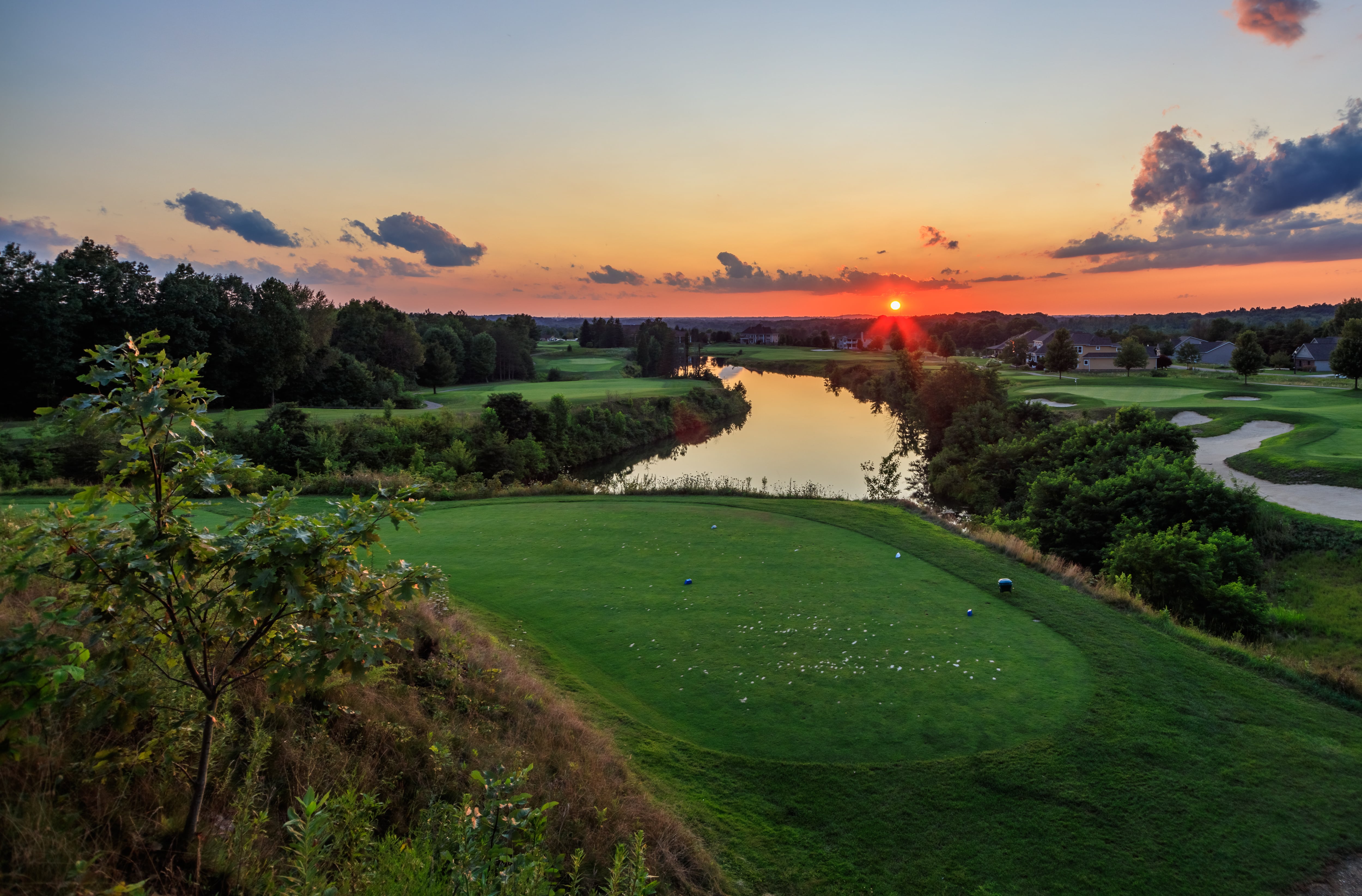 two men on golf course